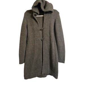 Giogio Made in Italy Toggle Hooded Cardigan Sweater Long Knit Coat Size Large
